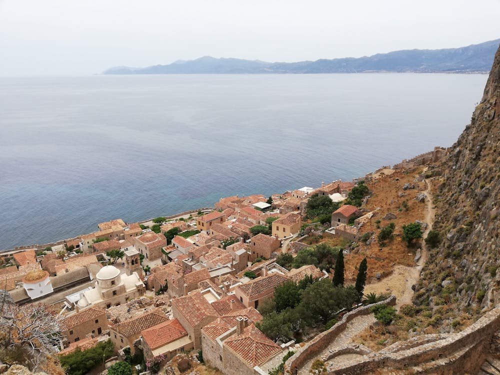 Byzantine fortress town of Monemvasia, Greece.